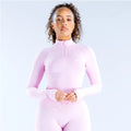 Sleek Motion – Long Sleeve Zip Light Pink