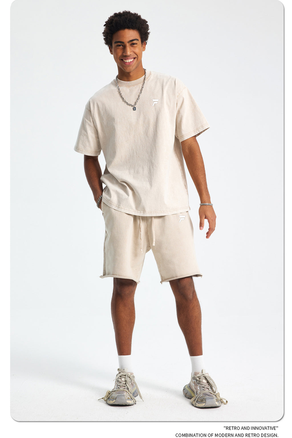 Core Ease – Oversized Unisex Set Beige