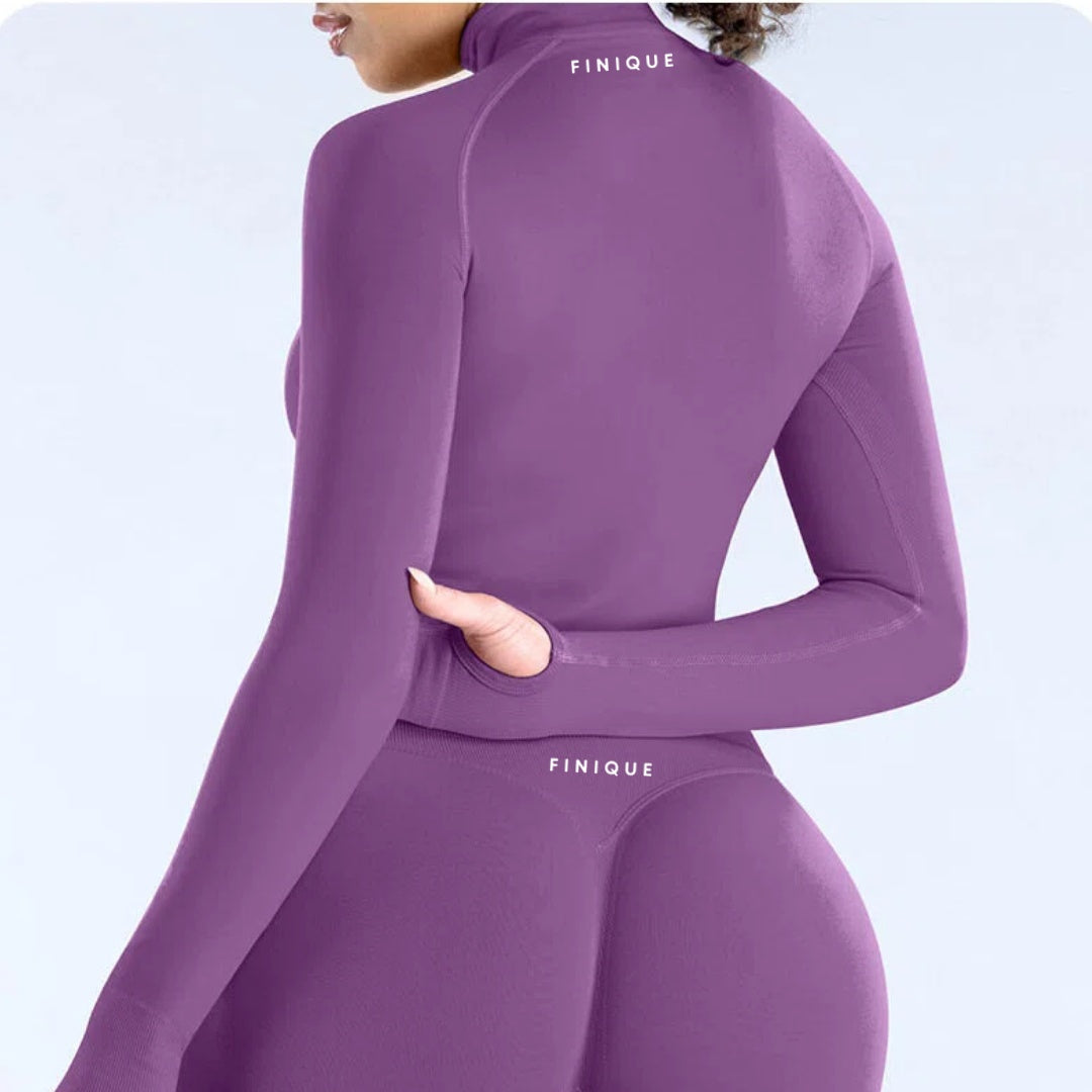 Sleek Motion – Long Sleeve Zip Purple