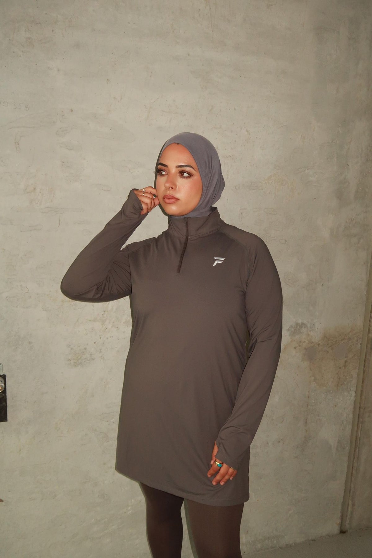 Flow Modest – Hijab Active Tee Gray