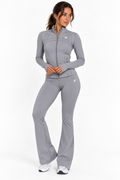 zip-up jacket met flared sportbroek