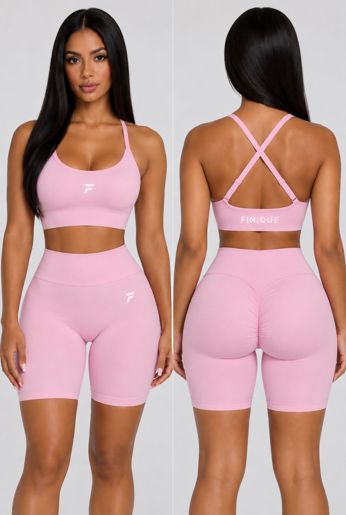 FINIQUE Sculpt Scrunch Seamless Set Light Pink