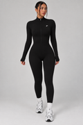 Sculpt Zip Jumpsuit – Black