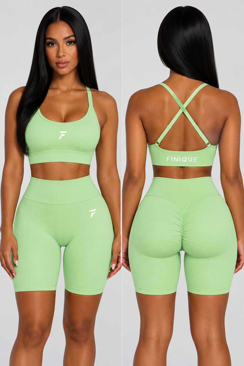 FINIQUE Sculpt Scrunch Seamless Set Light Green