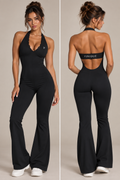 FINIQUE Sculpt Flare Jumpsuit black