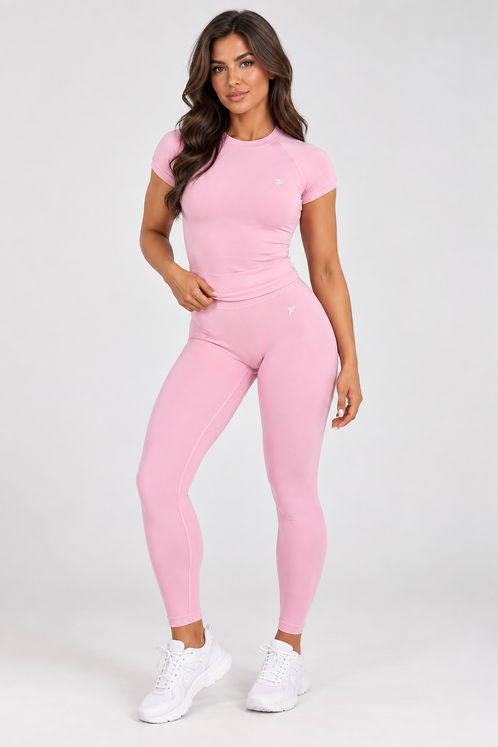 FINIQUE Sculpt Seamless Scrunch Leggings Set Soft Pink
