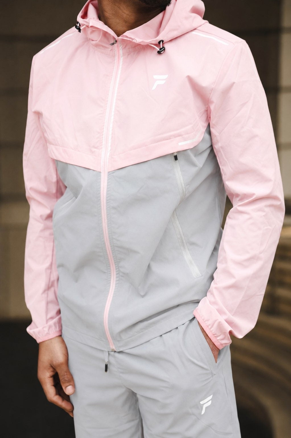 Grey Pink Tracksuit